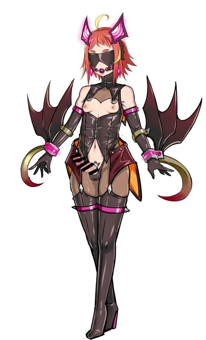 うちのこ男の娘の悪堕ちデザインを一個こねてた 