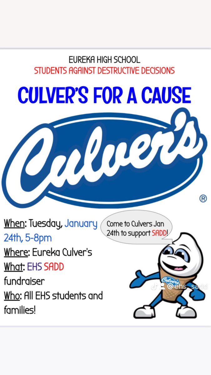 EurekaSadd's tweet photo. Come support EHS SADD tmrw evening! https://t.co/hUPsjtw09w