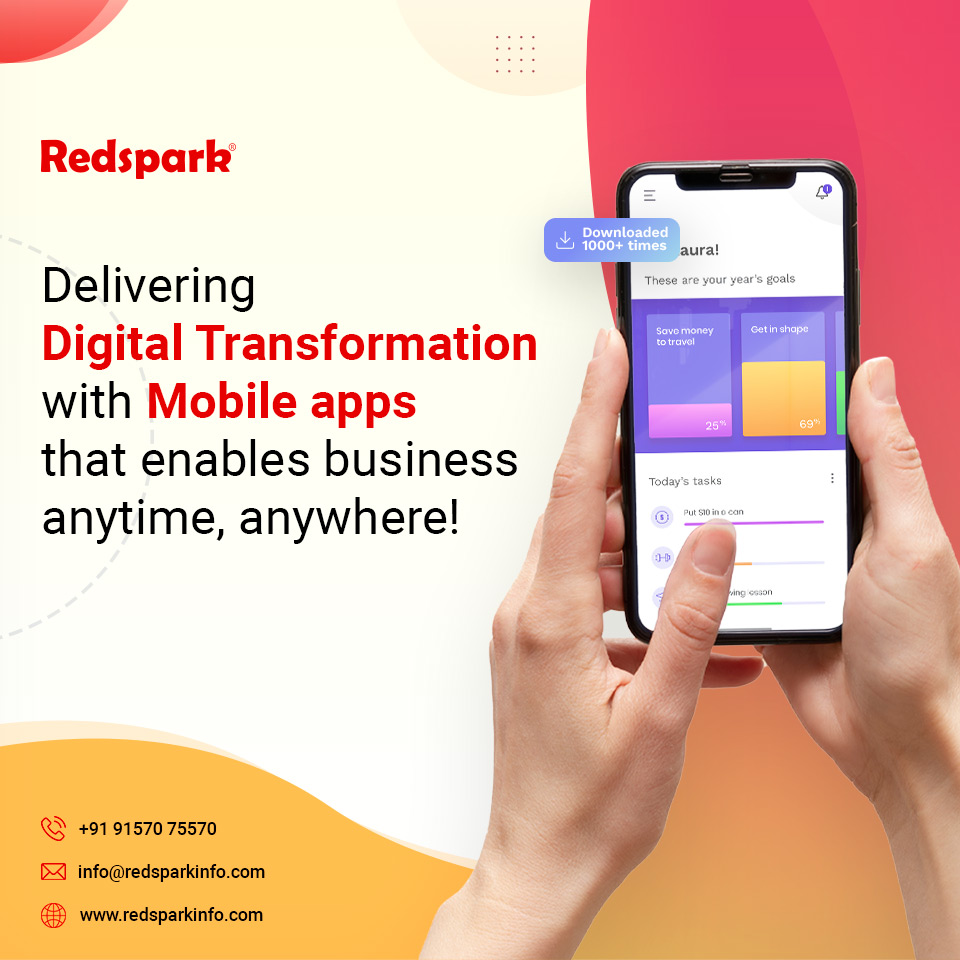 Select the top mobile app development firm for your venture. Make your vision a reality with Redspark. We develop reliable, robust, and easy-to-use mobile apps for businesses. 
#redsparktechnologies #androidappdevelopment  #mobileappdevelopmentcompany #iOSAppdevelopment