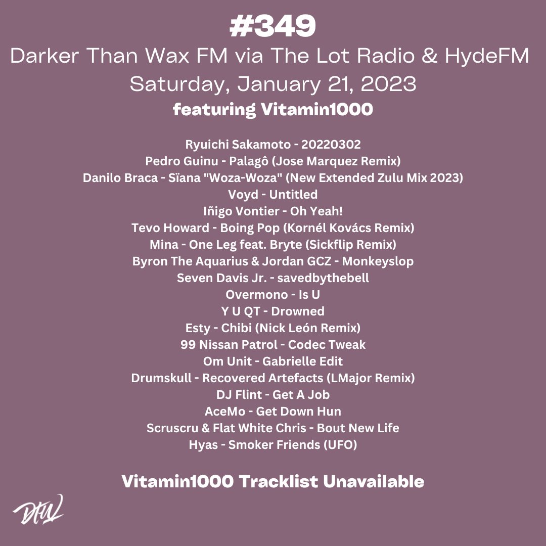 Marcus_Rosario's tweet photo. latest @darkerthanwax FM is up with special guests #Vitamin1000 • tunes from @KornelKovacs @TesselaMusic @sevendavisjr @nickleon @om_unit @acem0 @minamusicuk #Hyas #LMajor #99NissanPatrol #IñigoVontier & so much more ~
https://t.co/jjxFWY3lik https://t.co/FxTiz73z9a