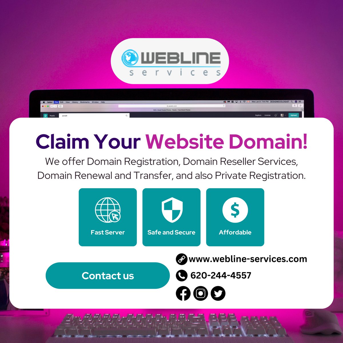 Claim your Domain Name today! Contact us now!
#domains #domain #domainnames #domainname #domainsreseller #domainregistration #domaintransfer #like #subscribe #follow
Learn more: webline-services.com/domain-service…