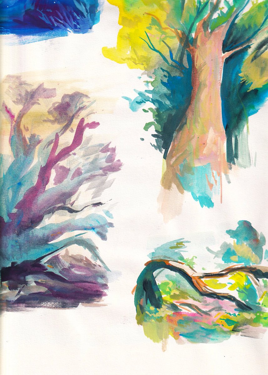 catforests's tweet image. trying out goauche