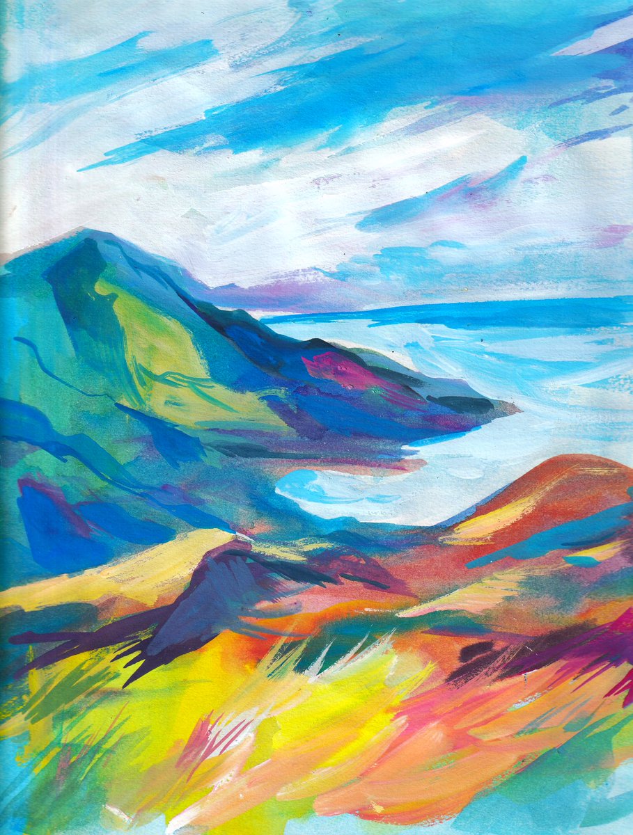 catforests's tweet image. trying out goauche