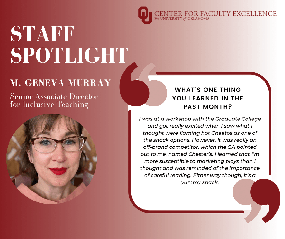 OU Center for Faculty Excellence tweet media