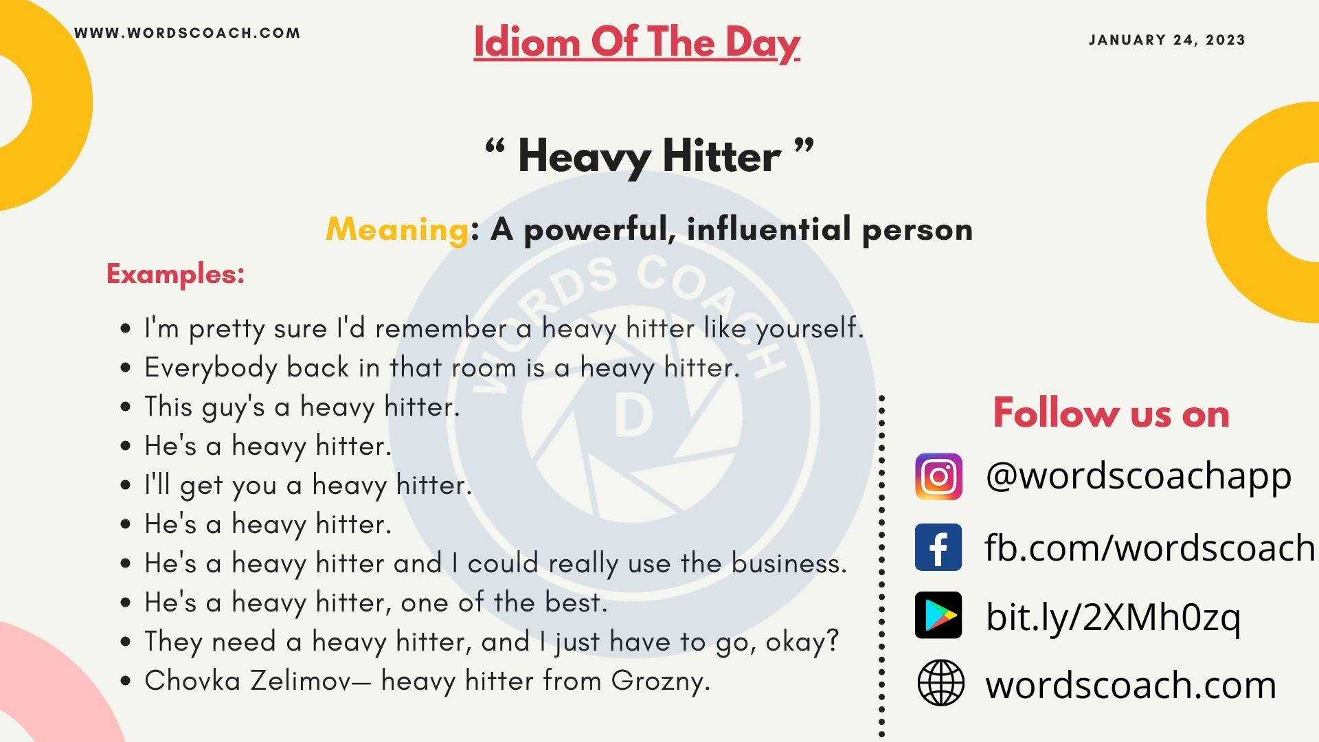 Idiom of the day  Vocabulary, Word of the day, Idioms