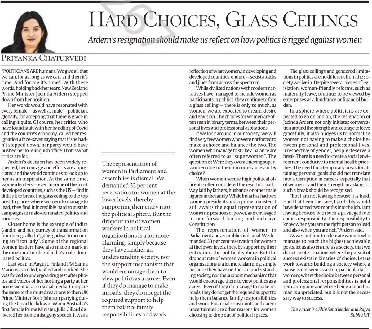 Of hard choices & glass ceilings #glassceiling #jacindaardern #WomenInPolitics