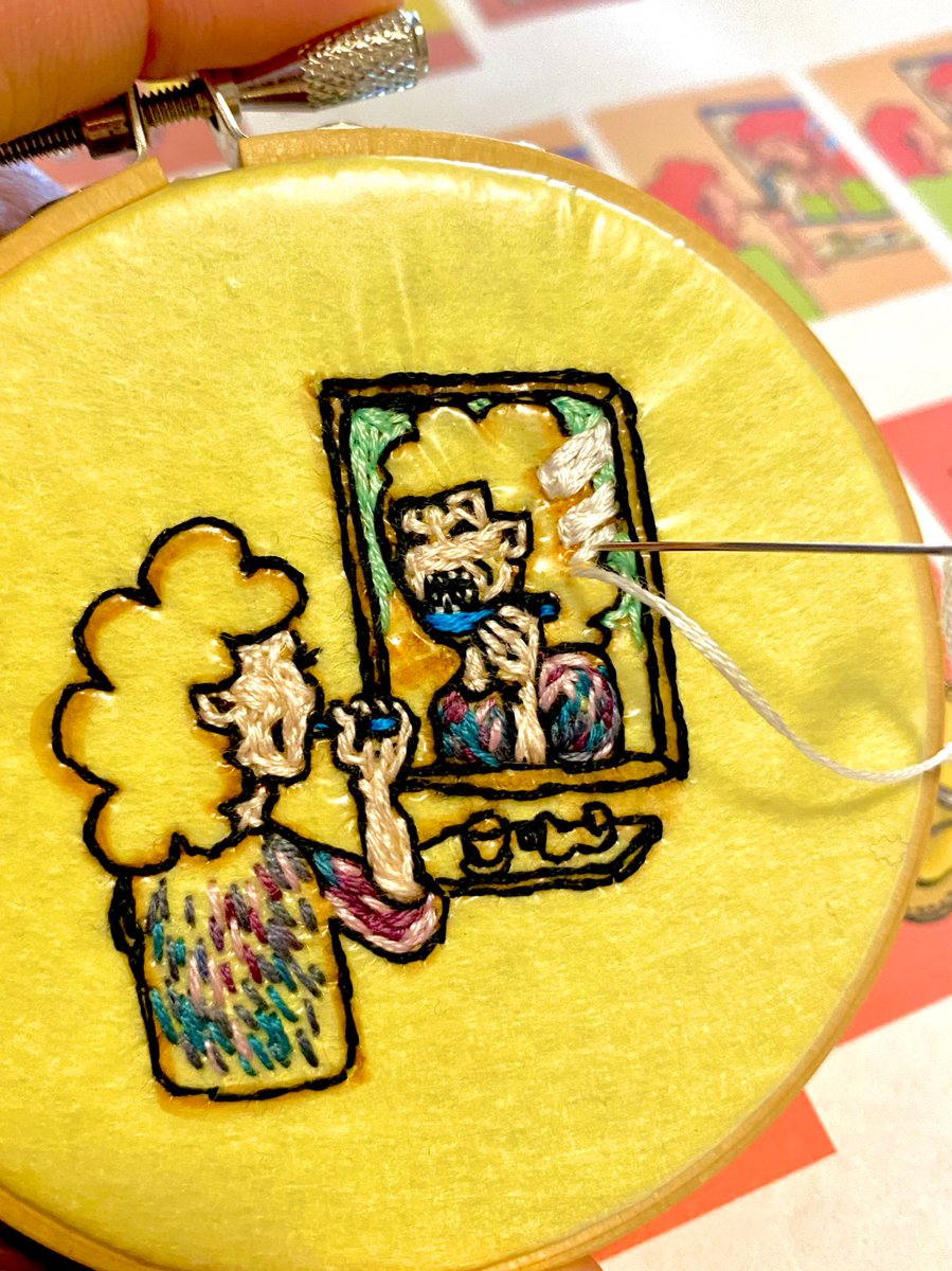 mughiko's tweet photo. 今朝は・・

歯磨きシャカシャカ

やっておりました〜 🪥🦷😁🪞✨

#embroidery #refreshing #brushingtime #handembroidered #brooch #刺繍 #手刺繍 https://t.co/yj3ZCX0Ft0