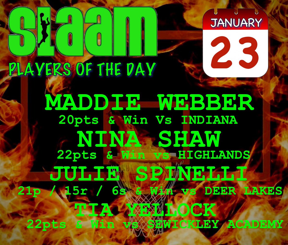 slaambasketball (@slaambasketball) on Twitter photo Huge WPIAL Night for the #SLAAMFam! <a href="/MaddieAWebber/">Maddie Webber</a> & <a href="/AvaLeroux8/">Ava Leroux</a> lead in a big WIN! <a href="/NinaShaw01/">nina shaw</a> gets rollin’ in a big win! <a href="/juliespinelli15/">Julie Spinelli</a> keeps leading! <a href="/yellock_tia/">Tia Yellock</a> w/Huge Night! Shout out to @SarahScott_5 for putting her face on the line to lead <a href="/athleticsLPHS/">Lp Athletics</a> to big win Huge WPIAL Night for the #SLAAMFam! <a href="/MaddieAWebber/">Maddie Webber</a> & <a href="/AvaLeroux8/">Ava Leroux</a> lead in a big WIN! <a href="/NinaShaw01/">nina shaw</a> gets rollin’ in a big win! <a href="/juliespinelli15/">Julie Spinelli</a> keeps leading! <a href="/yellock_tia/">Tia Yellock</a> w/Huge Night! Shout out to @SarahScott_5 for putting her face on the line to lead <a href="/athleticsLPHS/">Lp Athletics</a> to big win