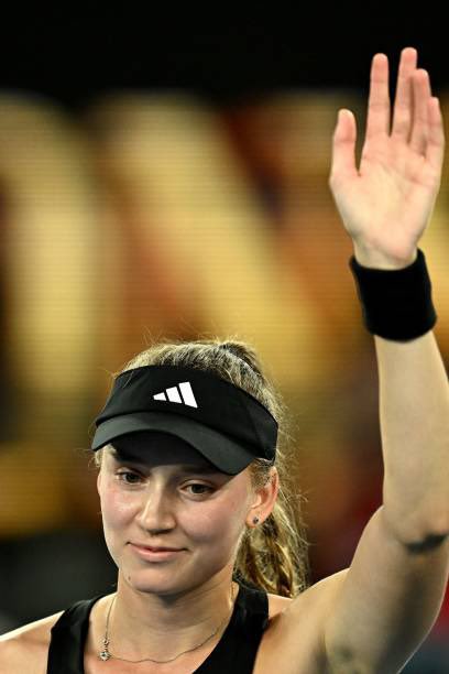 tennis_phil's tweet photo. Elena rybakina beats Jelena ostapenko 6-2 6-4 in the quarterfinals of the Australian Open #rybakina #quarterfinal #australianopen2023 ( Getty ) https://t.co/9XYpkxsfn0