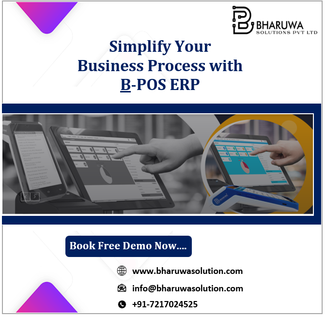 BharuwaS's tweet photo. Simply Your Business Process with Bharuwa Solutions`s B-POS ERP 
To Book a Demo @ 7217024525
Email info@bharuwasolutions.com
Website https://t.co/lKJL5JHv8f
#BharuwaSolutions #BPOSERP #Accounting #Inventory #Cloud #ComprehensiveSolution #AdvanceAndUniqueFeatures #Profitability https://t.co/1a4lrVxzDh
