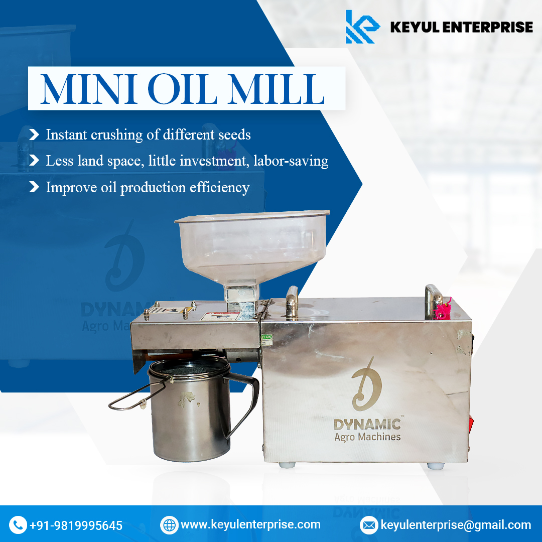 KeyulEnterprise's tweet image. 𝐊𝐞𝐲𝐮𝐥 𝐄𝐧𝐭𝐞𝐫𝐩𝐫𝐢𝐬𝐞 is one of the trusted 𝐌𝐢𝐧𝐢 𝐎𝐢𝐥 𝐌𝐢𝐥𝐥 Manufacturers In Mumbai that Can be Used for extraction of oil from various seeds.

📲: +91 9819995645
🌐: keyulenterprise.com
📧: keyulenterprise@gmail.com

#minioilmill #minioilmillmanufacturers
