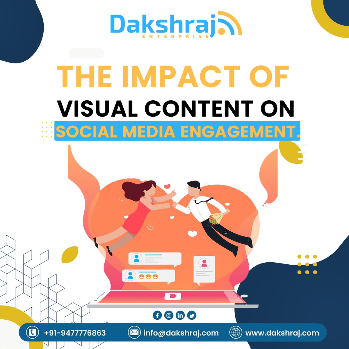 DakshrajIndia's tweet image. Visual content is key to boosting engagement on social media! From pictures and videos to infographics and GIFs, using eye-catching visuals can increase engagement by up to 94%.
#socialmedia #contentmarketing #visuallogic