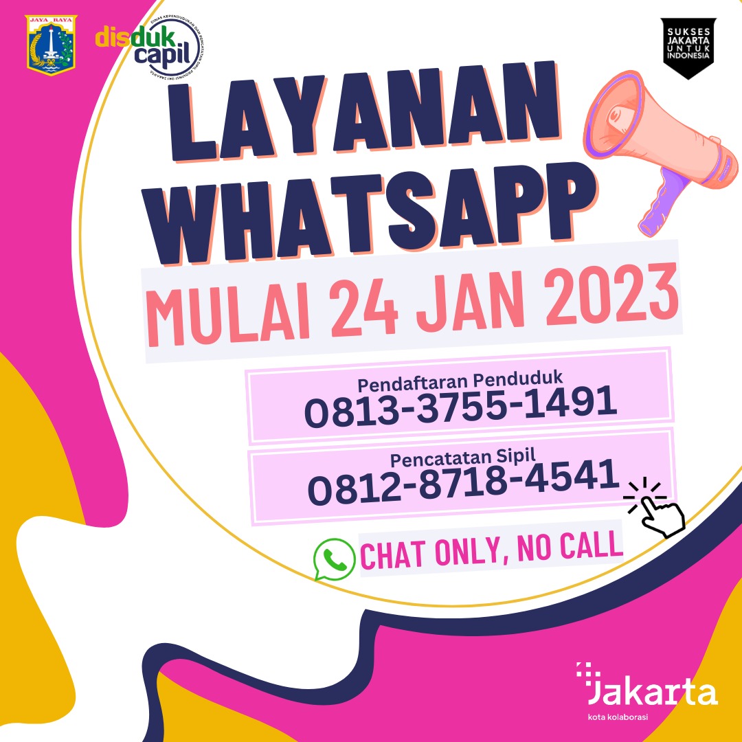 Dukcapil_Jaktim's tweet image. Selamat pagi warga Jakarta Timur. 

Ada kabar baik nih, sekarang untuk pelayanan kami bisa menghubungi WA dengan nomor tertera berikut yaa.

Untuk NIK, KTP, KK, SKP dapat menghubungi pendaftaran penduduk

Untuk Akta dapat menghubungi pencatatan sipil

#jakarta #dukcapil #jawara