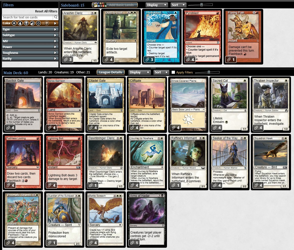 pproteus47's tweet photo. First pauper league in months. 5-0 with bully. #PlayMoreThrabenInspector https://t.co/iFN5b9wzLX