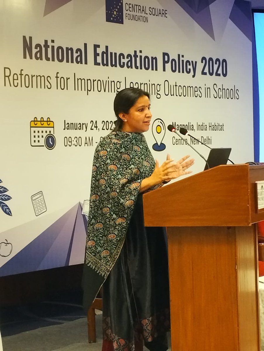 Central Square Foundation (@csf_india) on Twitter photo CEO-MD <a href="/KukrejaSharma/">Shaveta Sharma-Kukreja</a> delivers the keynote address, highlighting how our objective is to keep ‘all’ children at the centre of conversations today. She talks about the #NIPUNBharat Mission and the role parents can play as enablers in children’s education.
#EducationDay #NEP2020 CEO-MD <a href="/KukrejaSharma/">Shaveta Sharma-Kukreja</a> delivers the keynote address, highlighting how our objective is to keep ‘all’ children at the centre of conversations today. She talks about the #NIPUNBharat Mission and the role parents can play as enablers in children’s education.
#EducationDay #NEP2020