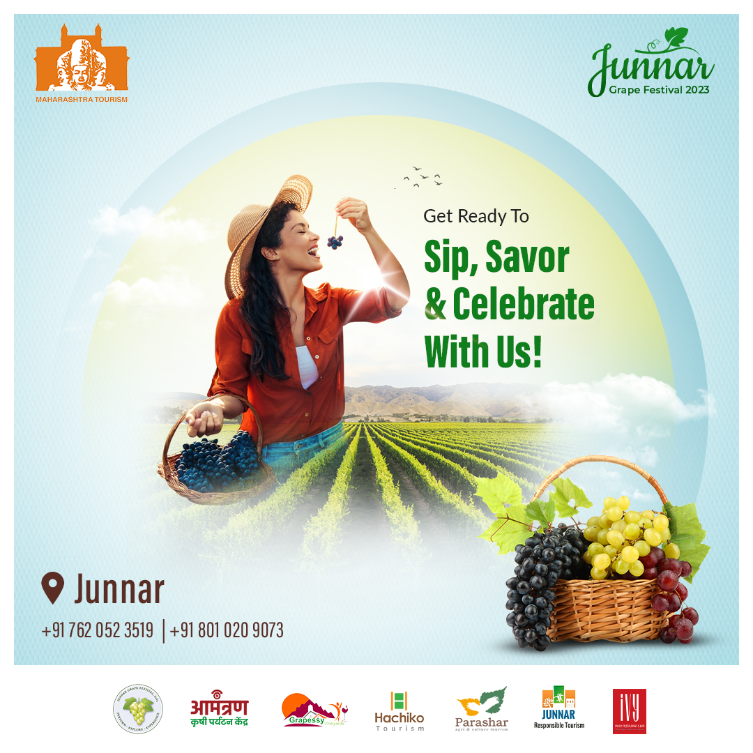 TourdeFarm_IN's tweet photo. The countdown begins!
Get ready to sip, savor &amp; celebrate with us!

From June 26th to March 15th, 2023, come and indulge in delicious food, fine wines, &amp; great entertainment

Book Your Tour Now!
Contact on: 7620523519 / 8010209073

#GrapeFestival #WineLover #JunnarGrapeFestival https://t.co/pzR0lsg25q