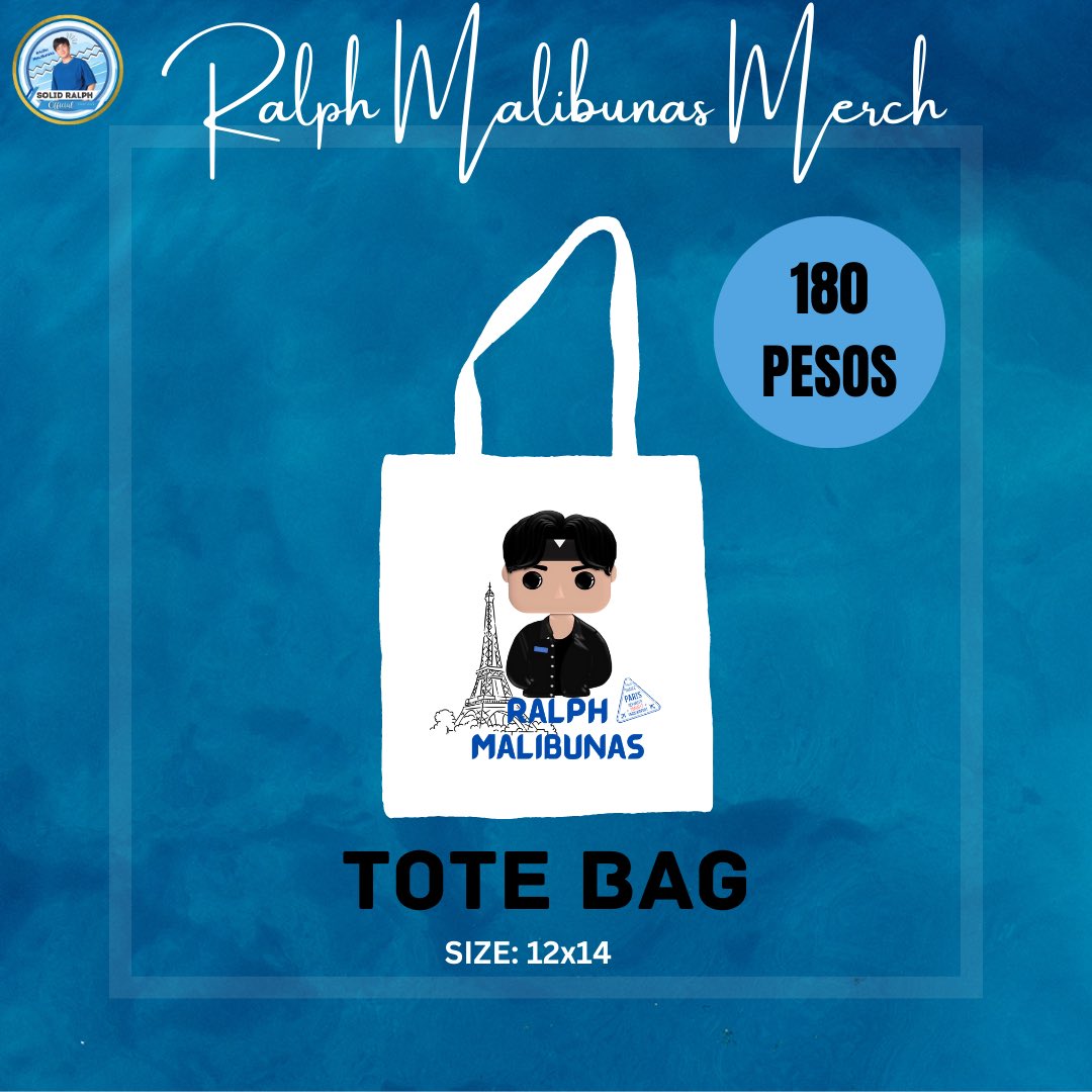 solidralphofc_'s tweet photo. RALPH MALIBUNAS MERCHANDISE💙
Tote Bag (5) - 180 pesos each
White Shirt (5) - 350 pesos each
#RMerch
#RalphMalibunas @ralphhmalibunas https://t.co/XDjTS9ORhy