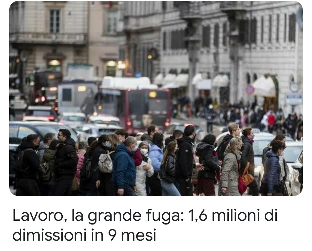"L’aumento delle #dimissioni.. soprattutto per chi non ha già un altro #lavoro verso il quale transitare, potrebbe essere legato a una crescita del malessere dovuta anche ad uno scarso coinvolgimento e ad una scarsa valorizzazione professionale da parte delle imprese”. 
(CGIL)