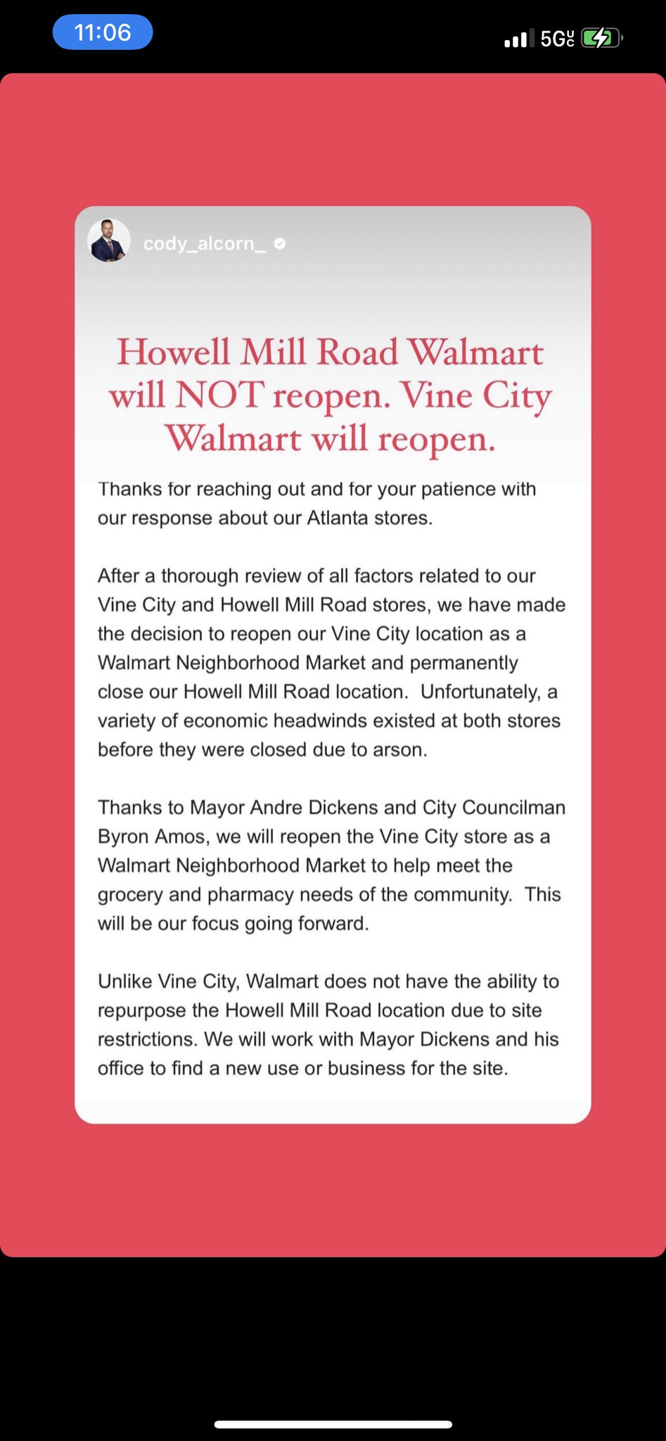 Atlanta's Vine City Walmart to reopen as Neighborhood Market