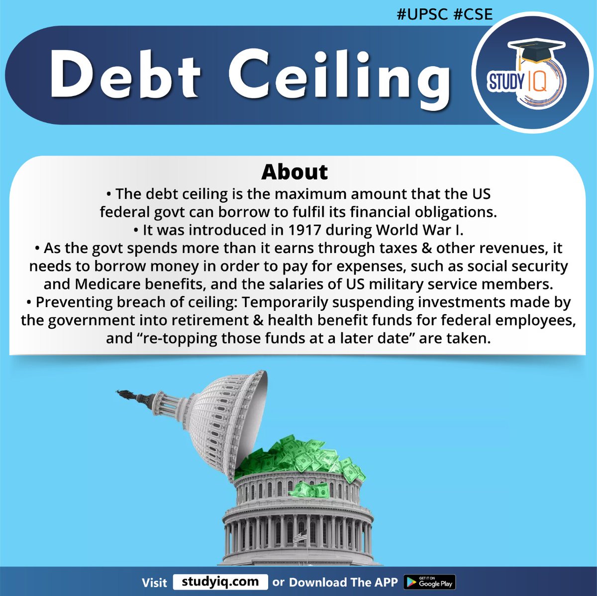 upsciq's tweet photo. Debt Ceiling

#debtceiling #whyinnews #unitedstates #usfederalgovt #financialobligations #worldwar #borrowmoney #medicarebenefits #usmilitary #federalemployees #economiccatastrophe #useconomy #americans #globalfinancialstability #stockmarkets #stockmarketcollapse #loanmaney https://t.co/B4B6wYANSv