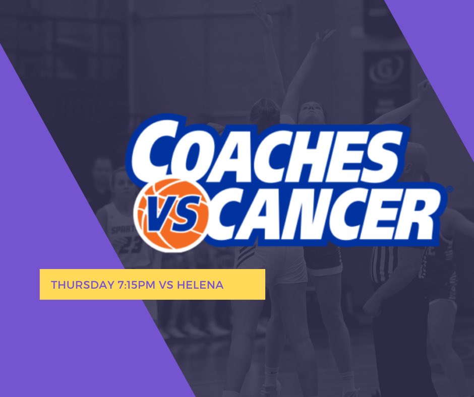 SentinelGBB's tweet photo. Big week for the Spartans. Capital @ Capital on Tues and then back home on Thursday vs Helena High. Thurs will be our coaches vs cancer game where we will honor all those affected by cancer.  Please help us raise awareness for the American Cancer Society by attending in Thursday. https://t.co/DYx6LOPGgc