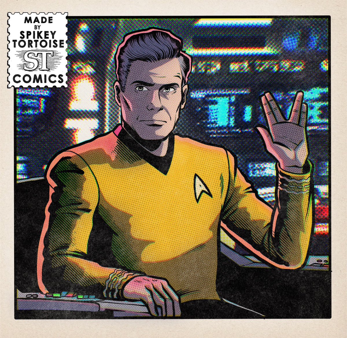 ComicsSpikey's tweet photo. A drawing of my favorite captain of the USS Enterprise! @ansonmount https://t.co/aEisygqBHE