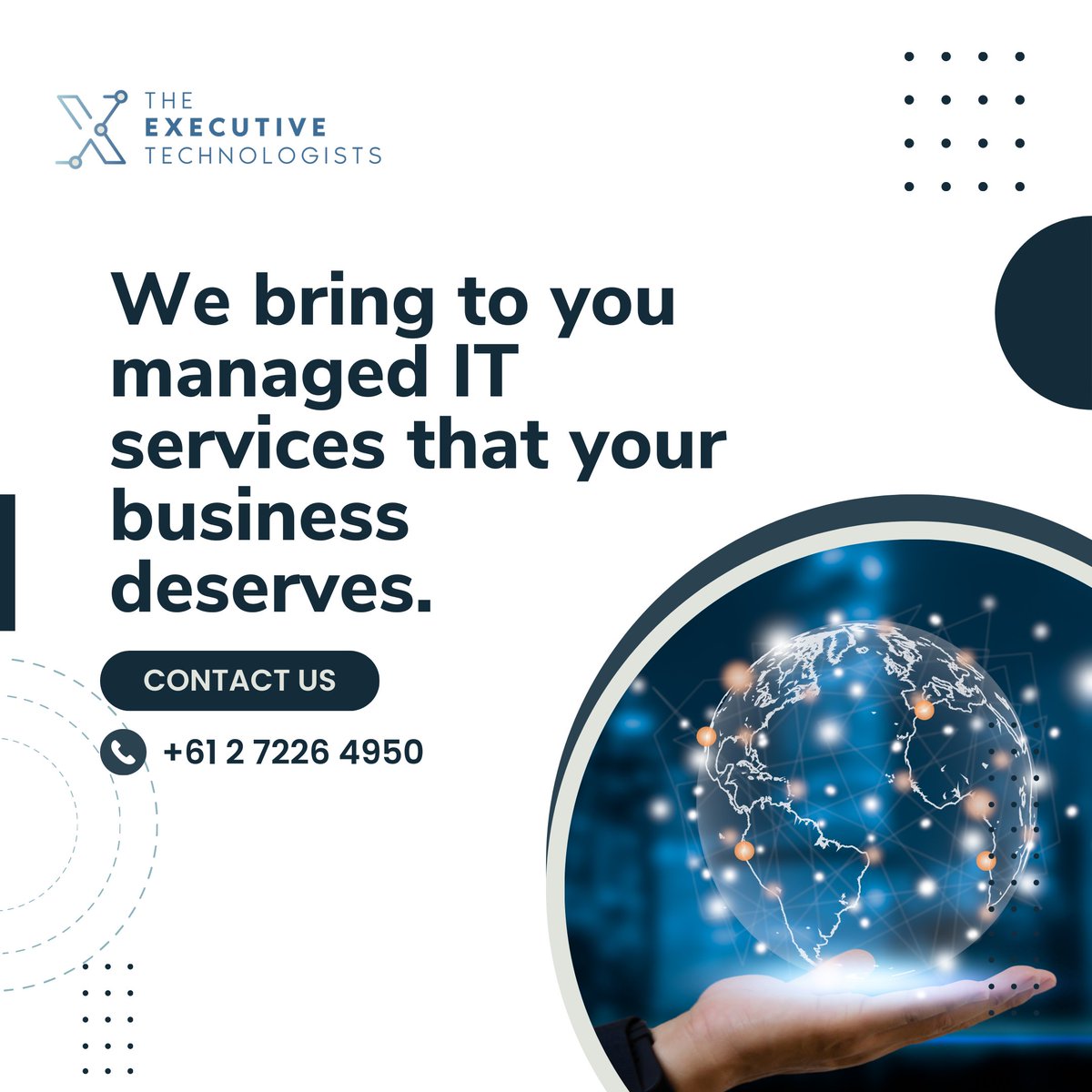 Secure your world. Secure your business.

Consult with us today. exectechs.link/QuickChat

#TheExecTechs #TomorrowsFutureToday #FutureReadyBusiness #MSP #ManagedIT #ManagedServiceProvider