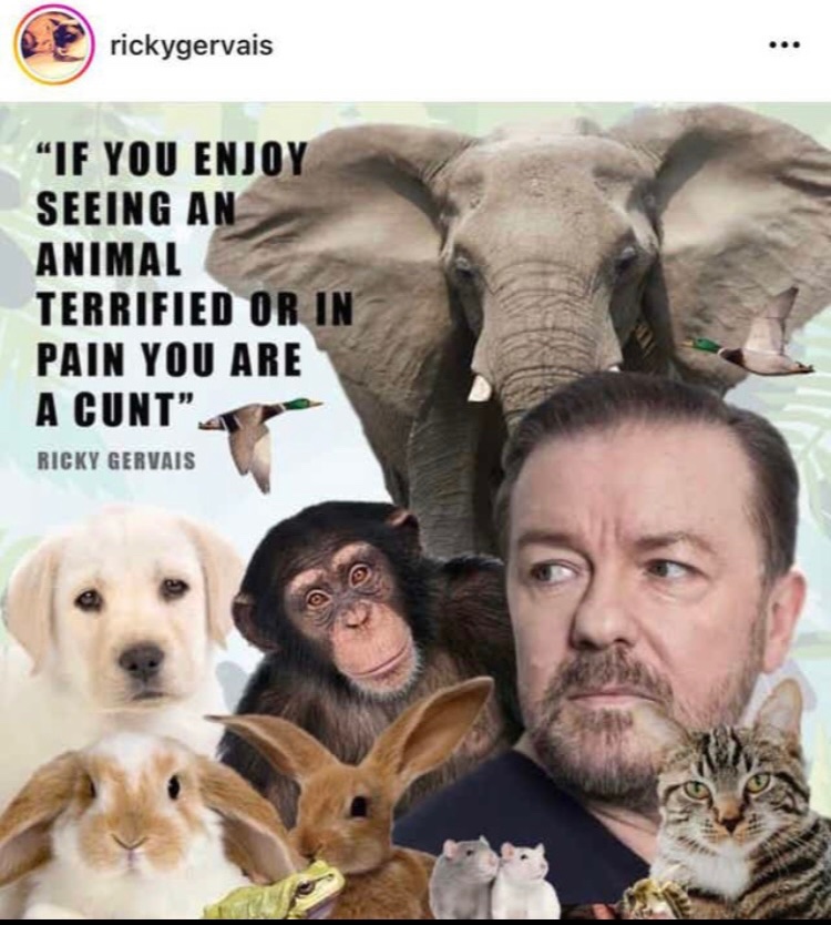 RT @M007M10: @angie_karan Ricky Gervais is spot on. https://t.co/8imAmyZ3ri