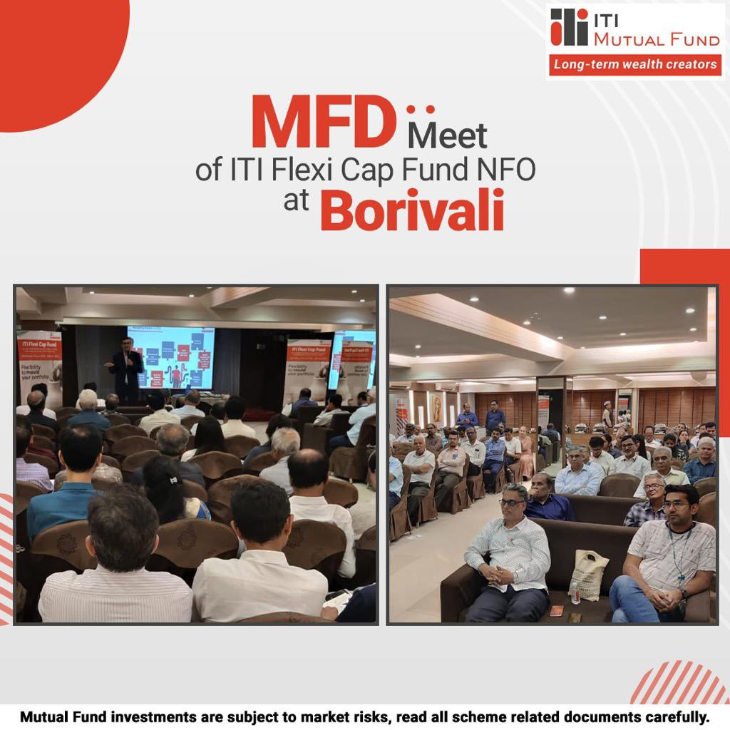 itimutualfund's tweet photo. A big thank you for all the partners who were a part of the MFD Meet in Borivali! Your support and trust means a lot to us ! #ITIMutualFund #MFDMeet #LongTermWealthCreators https://t.co/mUJavPMA9z