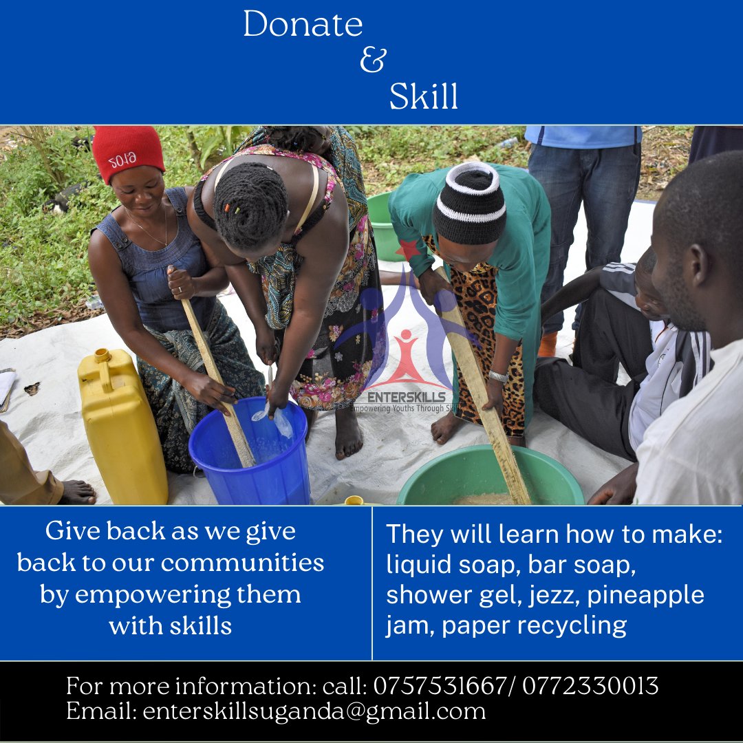 EnterSkills's tweet photo. Donate and skills project is aiming at empowering Community with skills to enable then live a self sustainable lives. 

Donations will be used to buy materials to uses during the workshops. 

You can contact us for more information. 

#enterskills #givingback #communities https://t.co/5o5P35IHp8