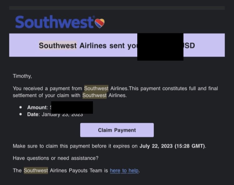 Timothy D Christ (@timothydchrist1) on Twitter photo Thank you <a href="/SouthwestAir/">Southwest Airlines</a> for honoring 100% reimbursement of our Christmas extra expenses! We LUV <a href="/SouthwestAir/">Southwest Airlines</a>, flew with you last week and are booking future trips! Thank you <a href="/SouthwestAir/">Southwest Airlines</a> for honoring 100% reimbursement of our Christmas extra expenses! We LUV <a href="/SouthwestAir/">Southwest Airlines</a>, flew with you last week and are booking future trips!