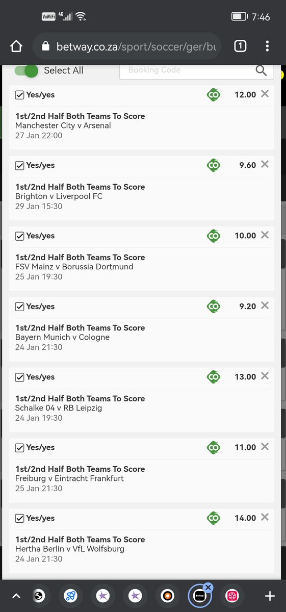 Risky BTTS 1st and 2nd Half 🚧
Play, edit and share in the comments.
⭐⭐⭐⭐⭐

U1755B7A6 🇿🇦

#ARSMUN