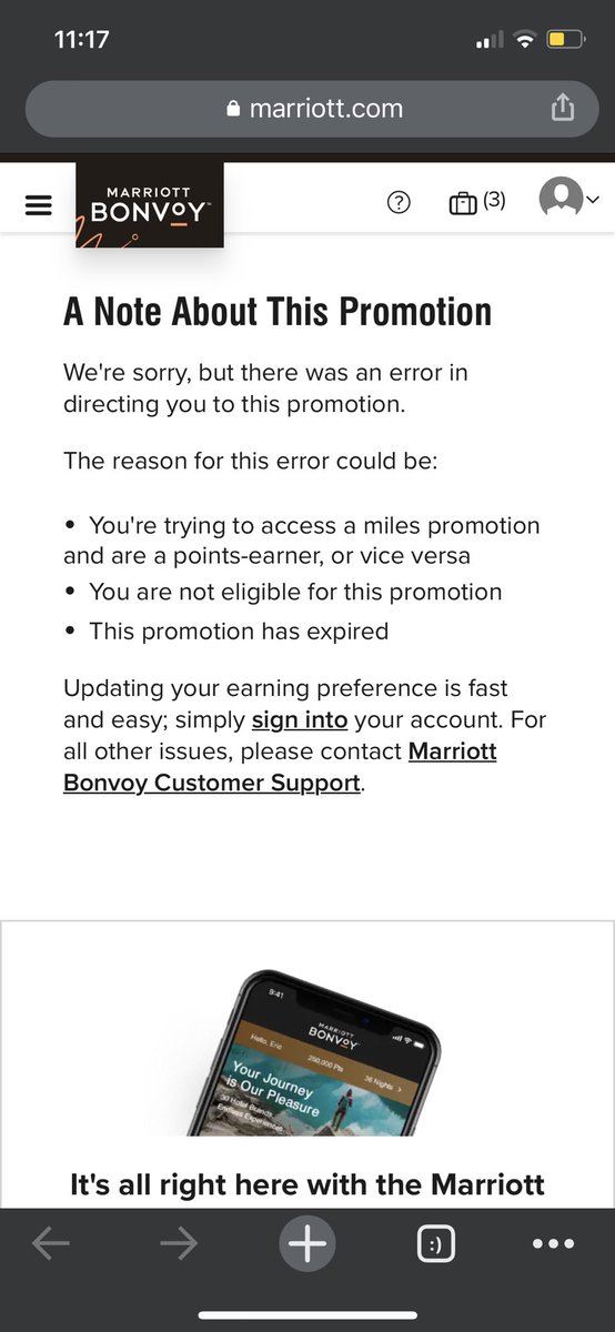 himnetra's tweet photo. @Skh27 I doesn’t show up on my profile and if I log into my account and click on the promotion link, I get this error. https://t.co/Wx0hzfZuwk