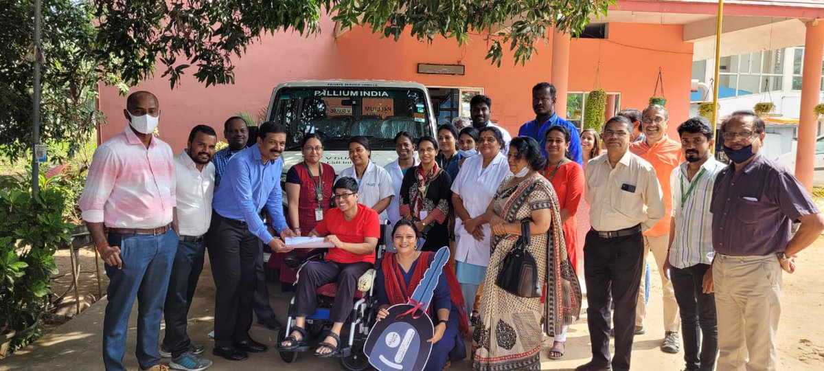 Thank you, V-Guard Foundation, for the donation of a Tata Winger (12 seater), as part of their #CSR initiative, for Pallium India's #homecare, and for training healthcare professionals and volunteers at TIPS. 

#palliativecare #donation #VGuard #TataWinger  #vehicledonation