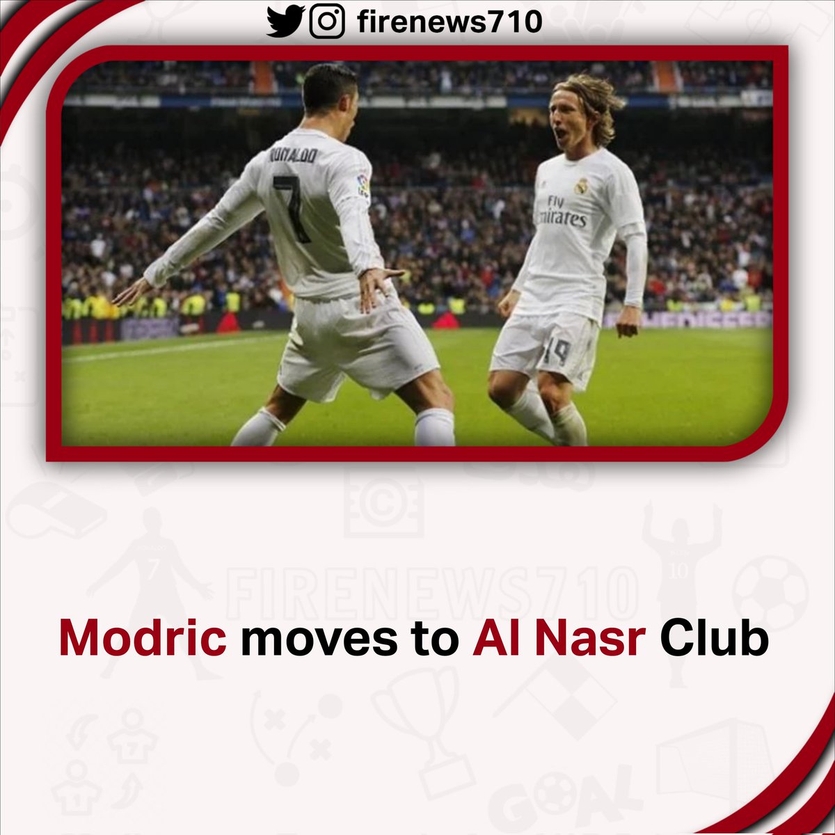 🛑 Sad news since morning for the Royal fans and Prince #Modric fans 💔

 Sports field: #AlNassr officially signed with Luka Modric

🔺 Al-Nasr club signs with player #Luka_Modric, after the club obtained approval from the club player