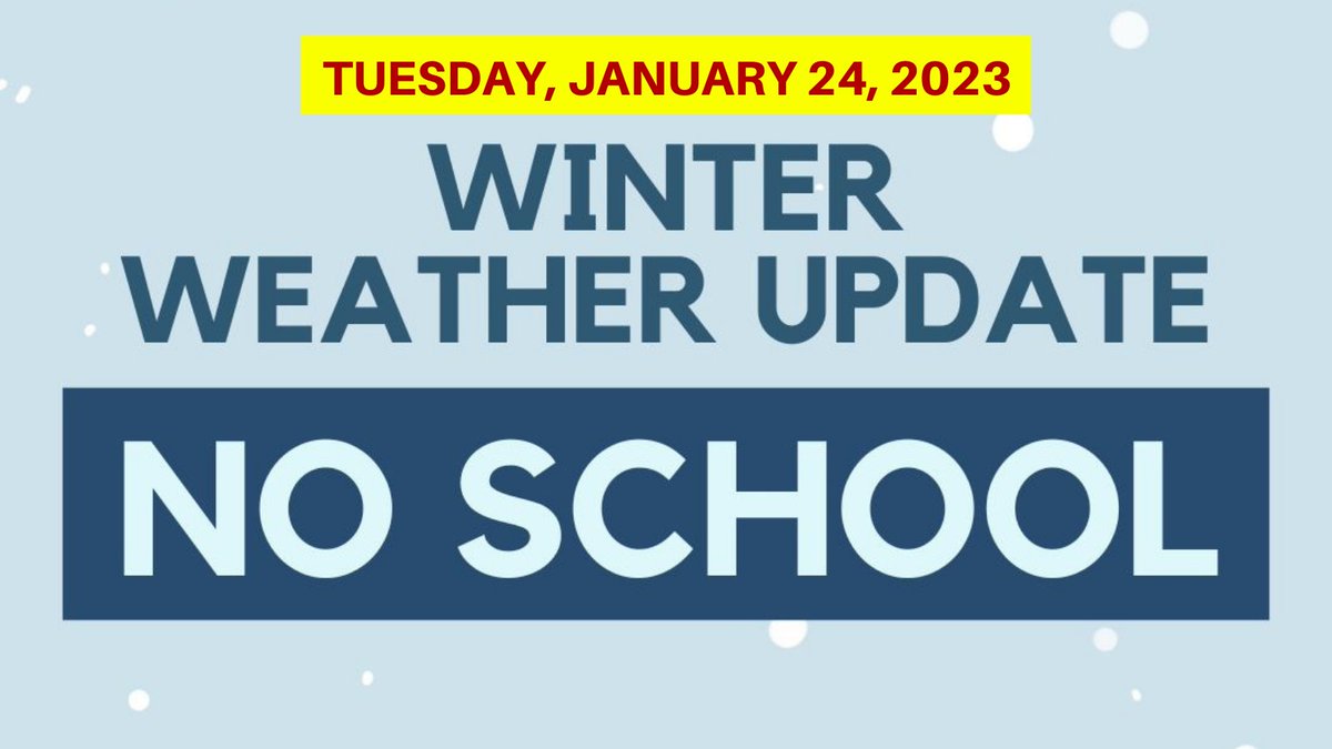AmarilloISD's tweet image. All Amarillo ISD Schools will be closed on Tuesday, January 24, 2023. After checking the roads this morning and then consulting with weather experts about the additional snowfall expected throughout the morning, we feel this is the safest decision.