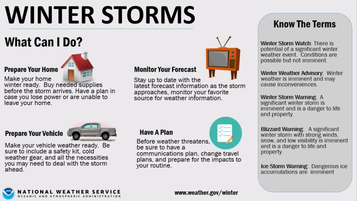 Prepare your home and vehicle for the upcoming winter storm. Continue to monitor the forecast for updates. Also, remember the difference between a winter storm watch and a winter storm warning. #ILwx