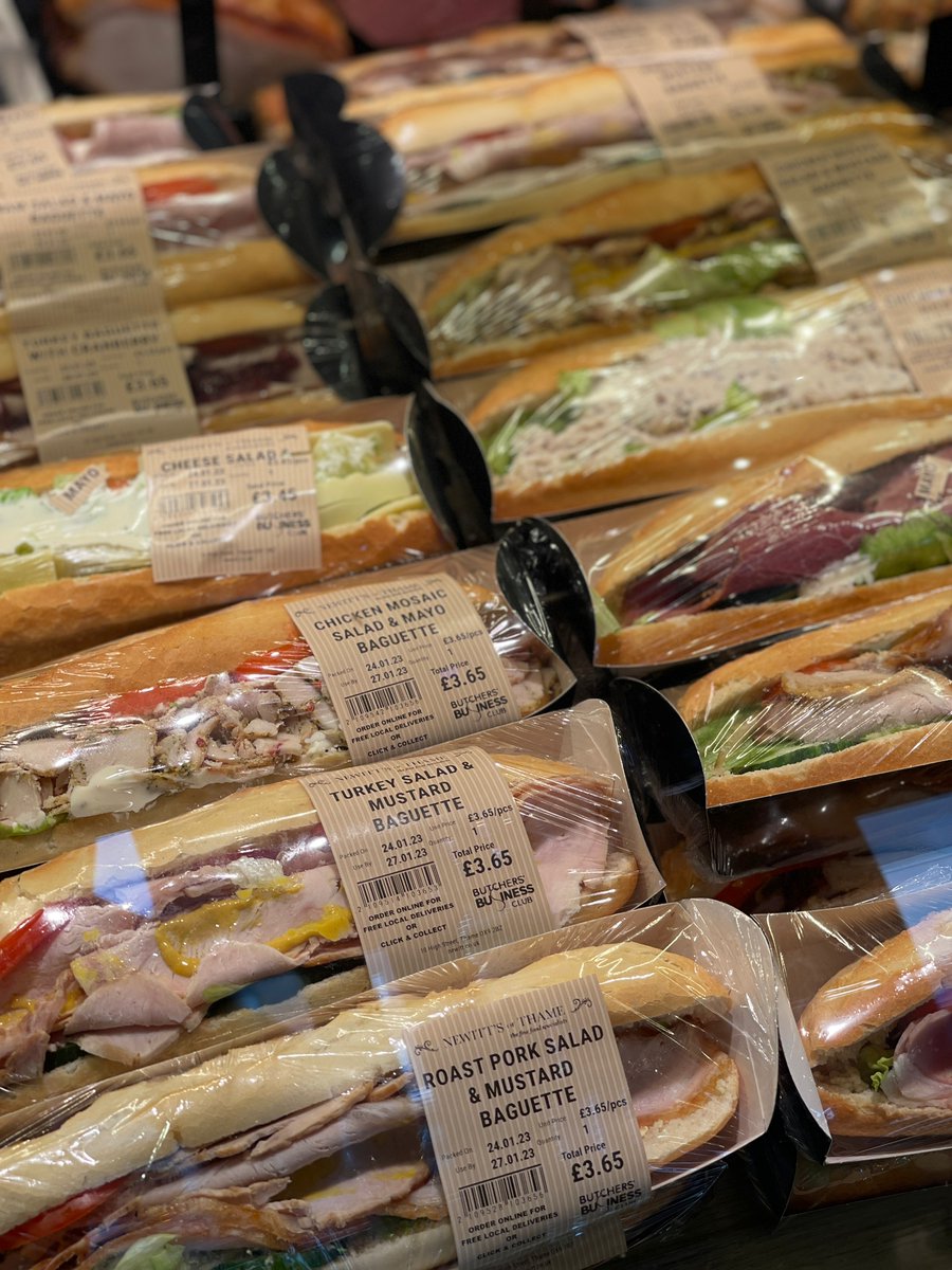 Freshly prepared this morning, there's a great choice of sandwiches, pies, pasties and SAUSAGE ROLLS to choose from this lunchtime. Call in and pick up a bite to eat while you're here, we're open until 4.30pm.