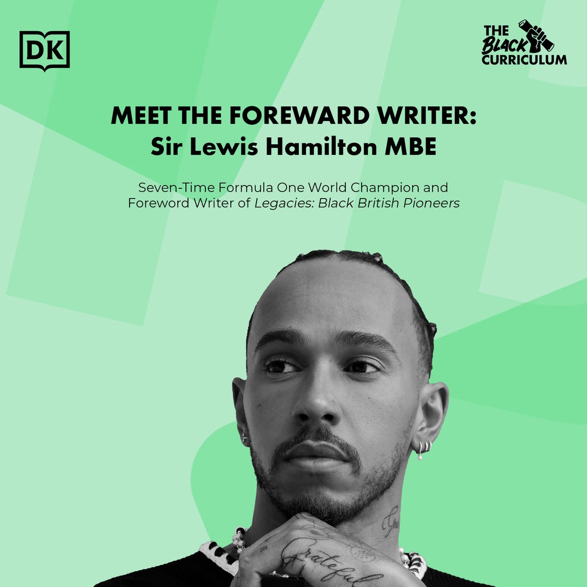 CurriculumBlack's tweet photo. Meet the incredible foreword writers of our books: Sir Lewis Hamilton MBE, Maro Itoje and Darcus Beese OBE. All three have made outstanding contributions to their communities and to Black British history! We are so grateful to have been able to work with them on these books. https://t.co/baC0hDfIkv