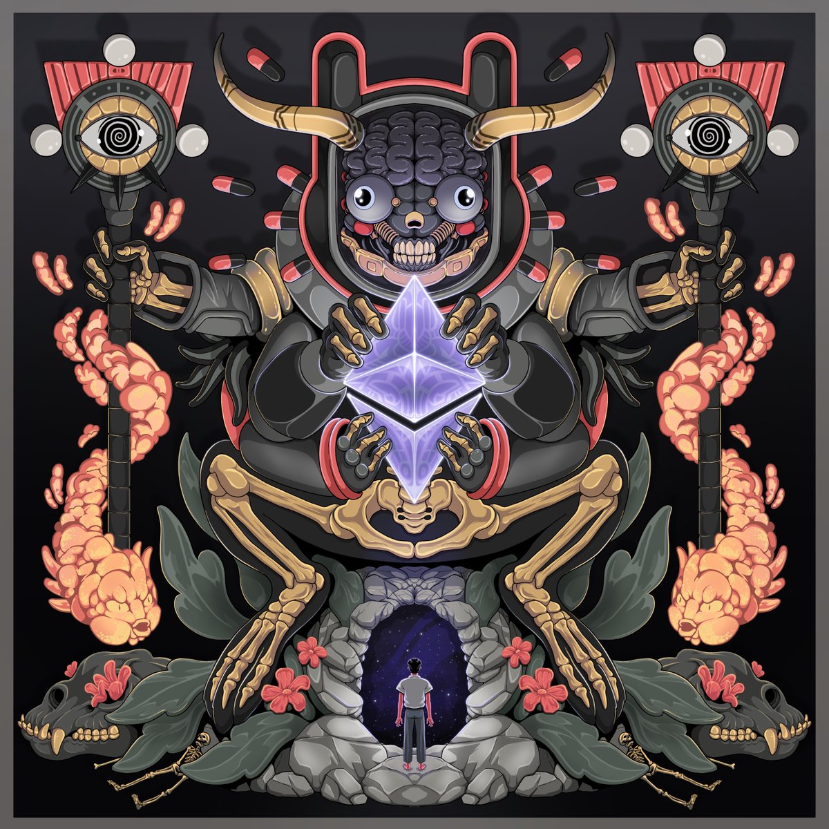 GM 👹The portal is closing!
Last 10 hours to pass through!

Holders will be included on the AL and able to see the initial sketches of Spare Souls through the link I share below. 

0.01 Ξ
Total minted: 88