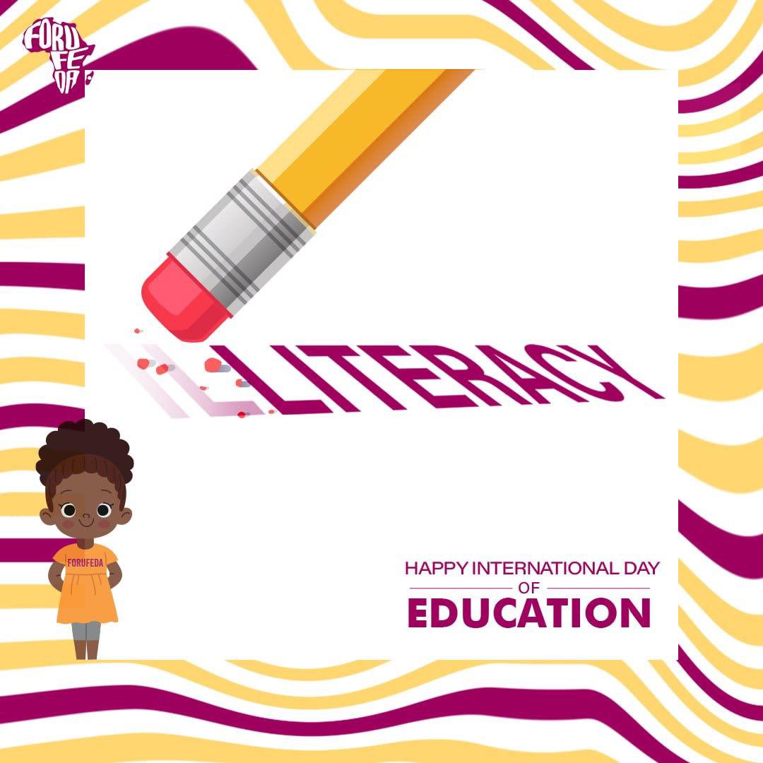 forufeda's tweet photo. Today we celebrate #InternationalDayofEducation &amp; reflect on progress towards universal access to education. But we must also address persistent challenges, incl. barriers for girls &amp; women in acquiring education. #FORUFEDA is committed to education for all! #Education https://t.co/LZauX1cHfJ