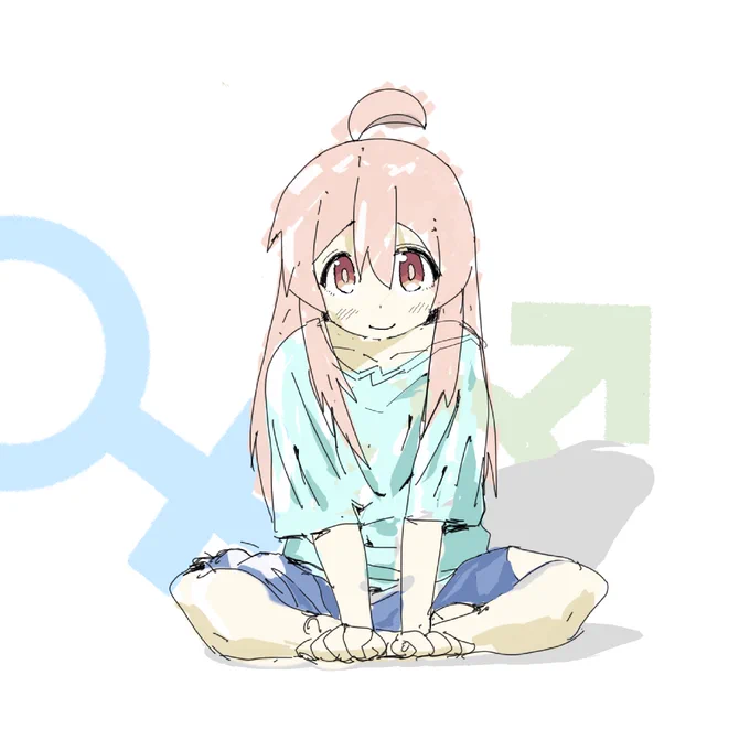 「お座りまひろちゃん」#おにまいお絵描き#おにまい 