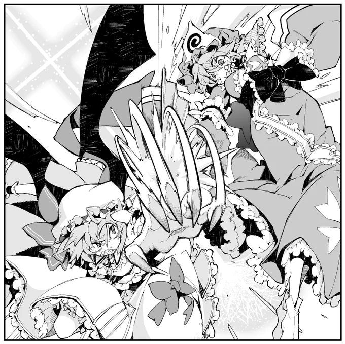 【幻視のすすめ2】という同人誌にて描かせていただいたアイキャッチイラストです。
東方projectTCG「VISION」を解説する内容の同人誌でした。

2017年でサポート終了したVISIONですが、『VISION:Fragments』として復活する予定だそうです✨ 