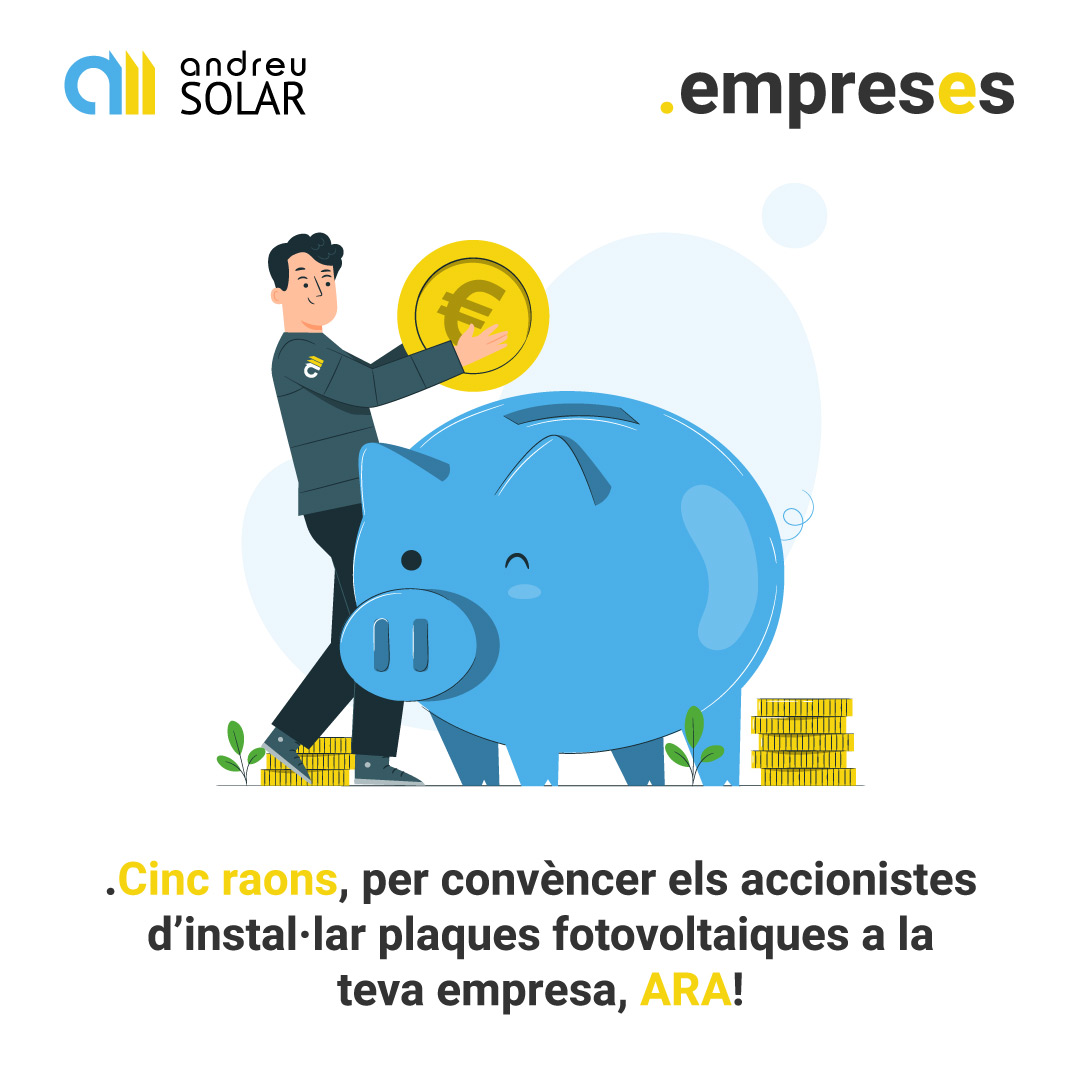 AndreuSolar's tweet photo. 5 #raons per instal·lar plaques fotovoltaiques ARA:☀️
1- Horari #solar = horari laboral.
2- 100% d’#aprofitament de l’energia generada.
3- #Amortitzes la inversió en 2,5 anys.
4- Ets l’amo de la teva #energia.
5- #Control total a temps real.
👉Més info a https://t.co/nlD2QLKc9U https://t.co/RQ52YFD8mU