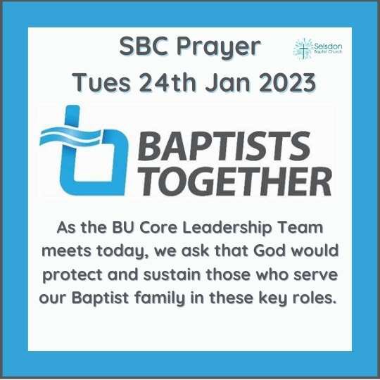 Today’s SBC Prayer 🙏 @baptistuniongb 

#bucouncil #bucoreleadershipteam  #baptistchurch #churchestogether #seektoworktogether #godsblessing #dailyprayer #sbcprayer #selsdon #tuesdayprayer #prayforallattending #prayforgodsblessing #baptistchurch #baptistfamily