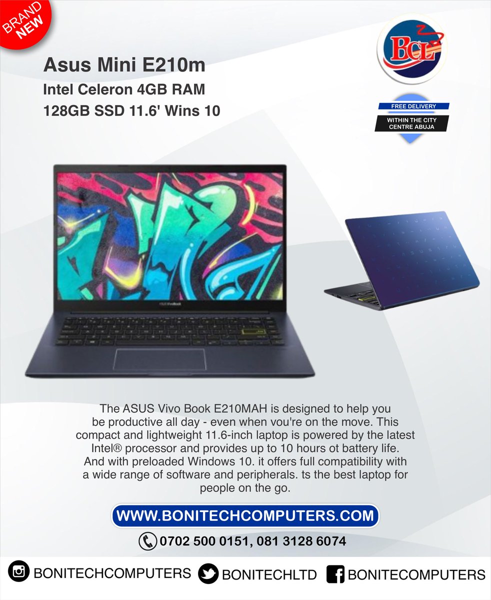 purchase our products on our website at
Bonitechcomputers.com
Kindly reach us via Dm or WhatsApp/Call:
07025000151, 08131286074
Pick up store: Suite 12, Zone 3 Shopping Complex,
Wuse, Abuja.

BIG 25
ASUU
Doja
Omah Lay
Obasolomoni Tips