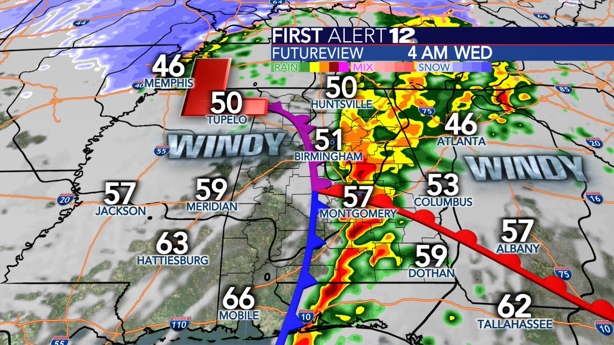 Tyler Sebree ⚡️ on Twitter "The system set to impact Alabama tonight