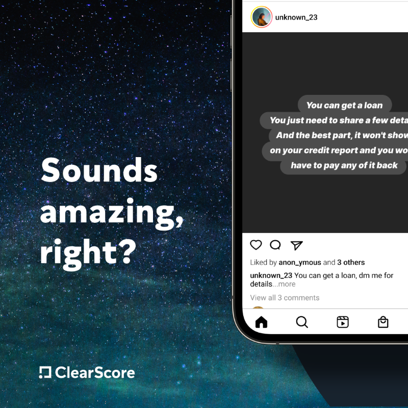 ClearScore's tweet photo. There's a scam on social media tricking people into sharing their ClearScore login details.

Remember: your login details are sensitive and private to you. Don't share them. 🔐

Checking your credit report regularly is a great way to spot something that doesn't look right.