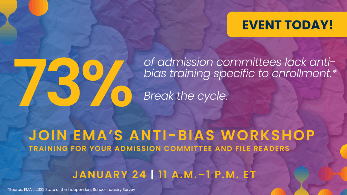 There’s still time to join 700+ enrollment professionals to learn from diversity experts on topics like understanding biases and their affects, using data from a DEI perspective, creating admission rubrics to inform decisions, and much more.hubs.li/Q01yZXv70