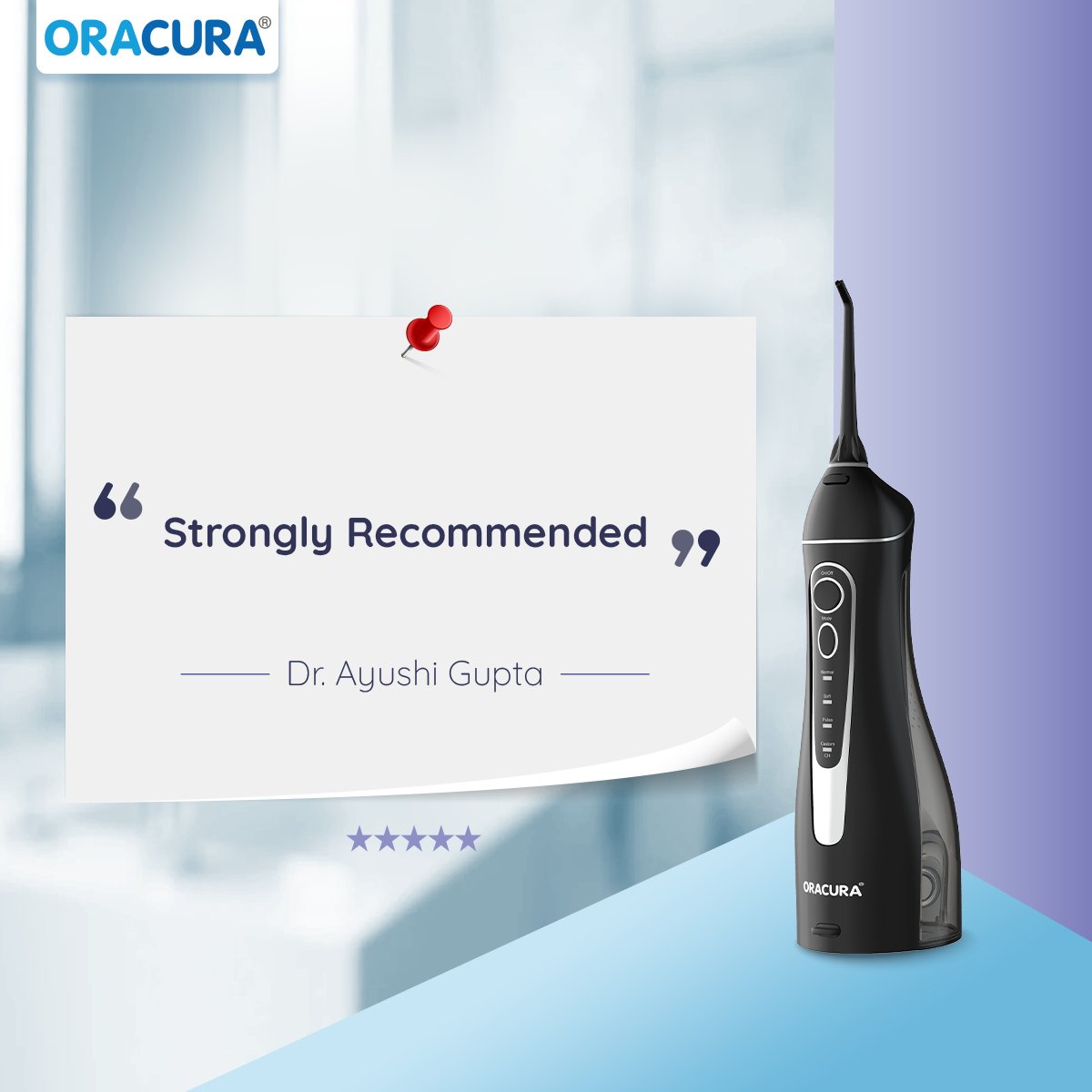 ORACURA's tweet image. We absolutely love reading reviews from our dentists.
Thank you Dr. Ayushi for trusting ORACURA®.💙

Buy the product here: oracura.in/products/oracu…

#ORACURA #flosser #flossing #waterflosser  #dentistsoforacura #dentists